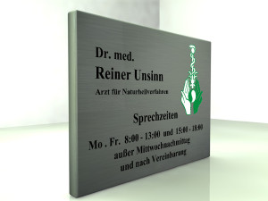 Edelstahlschilder